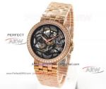 New Piaget Altiplano Skeleton Watch - Mens Piaget Rose Gold Diamond Bezel Knockoff Watch 